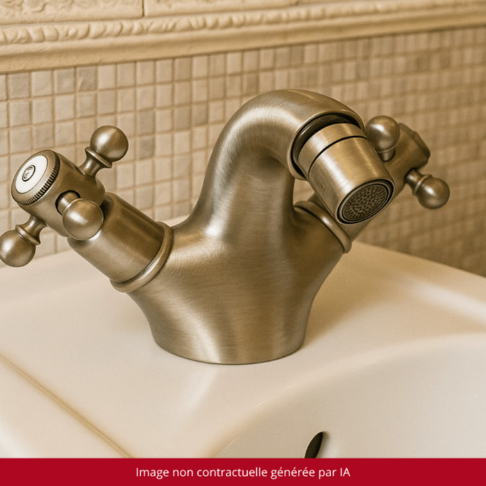 Mélangeur bidet monotrou PAINI Tiffany Gris Acier