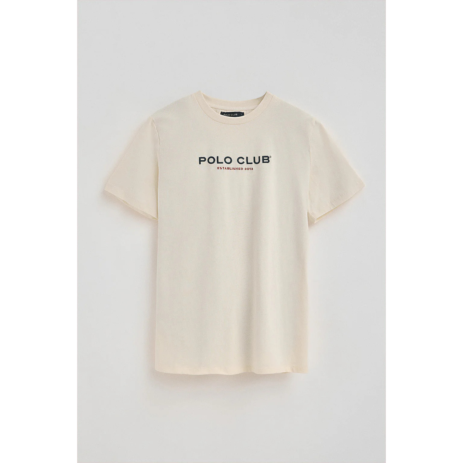 Camiseta color crudo con logo Established 2012 Polo Club