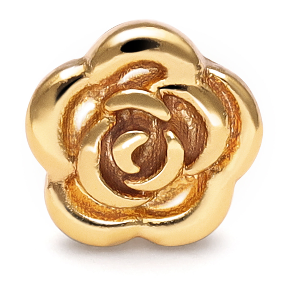 Pendiente Suelto Rosa Baño Oro