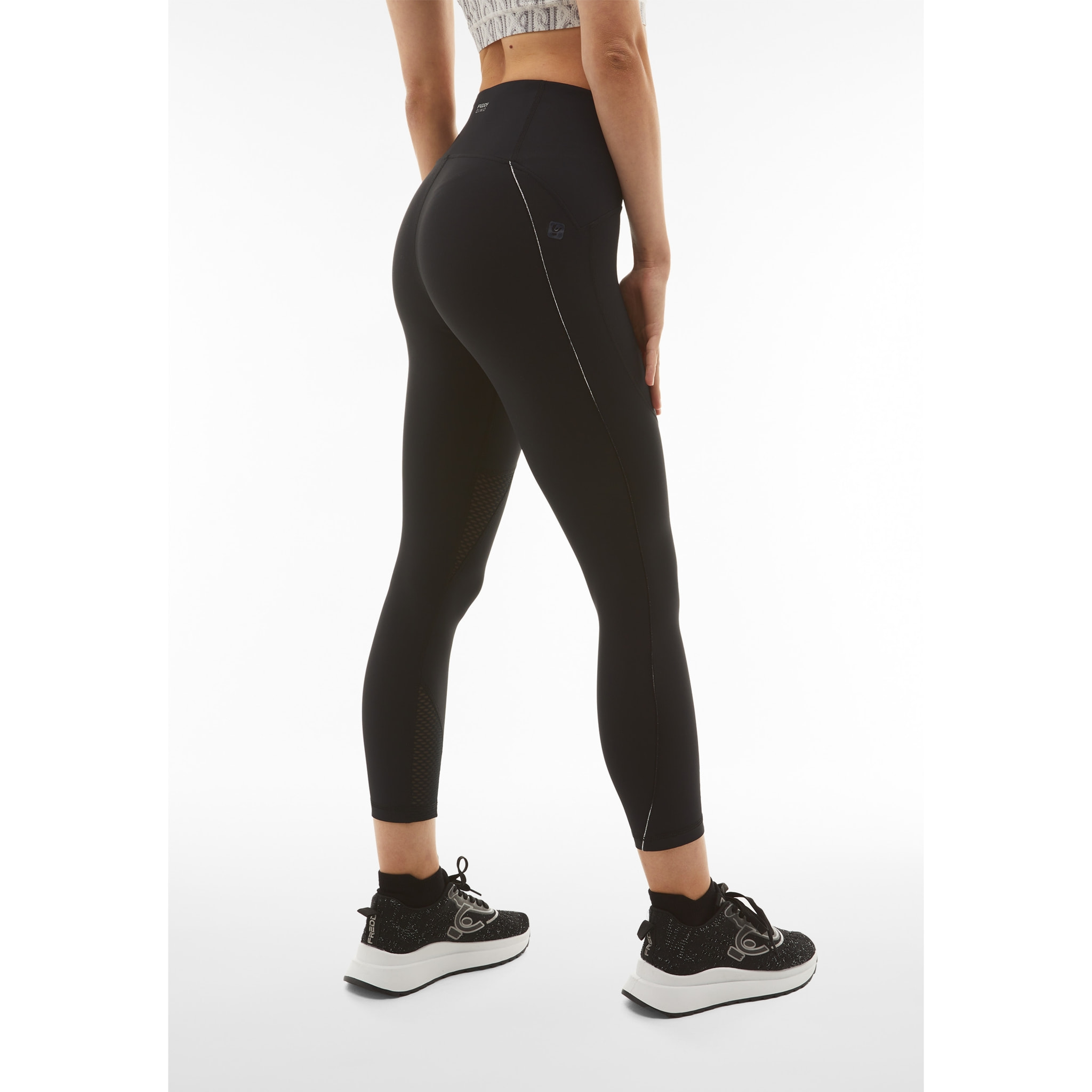 Leggings SuperFit 7/8 traspiranti inserti in mesh coprente