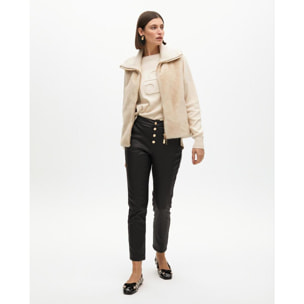 Gilet di Pelliccia con Zip