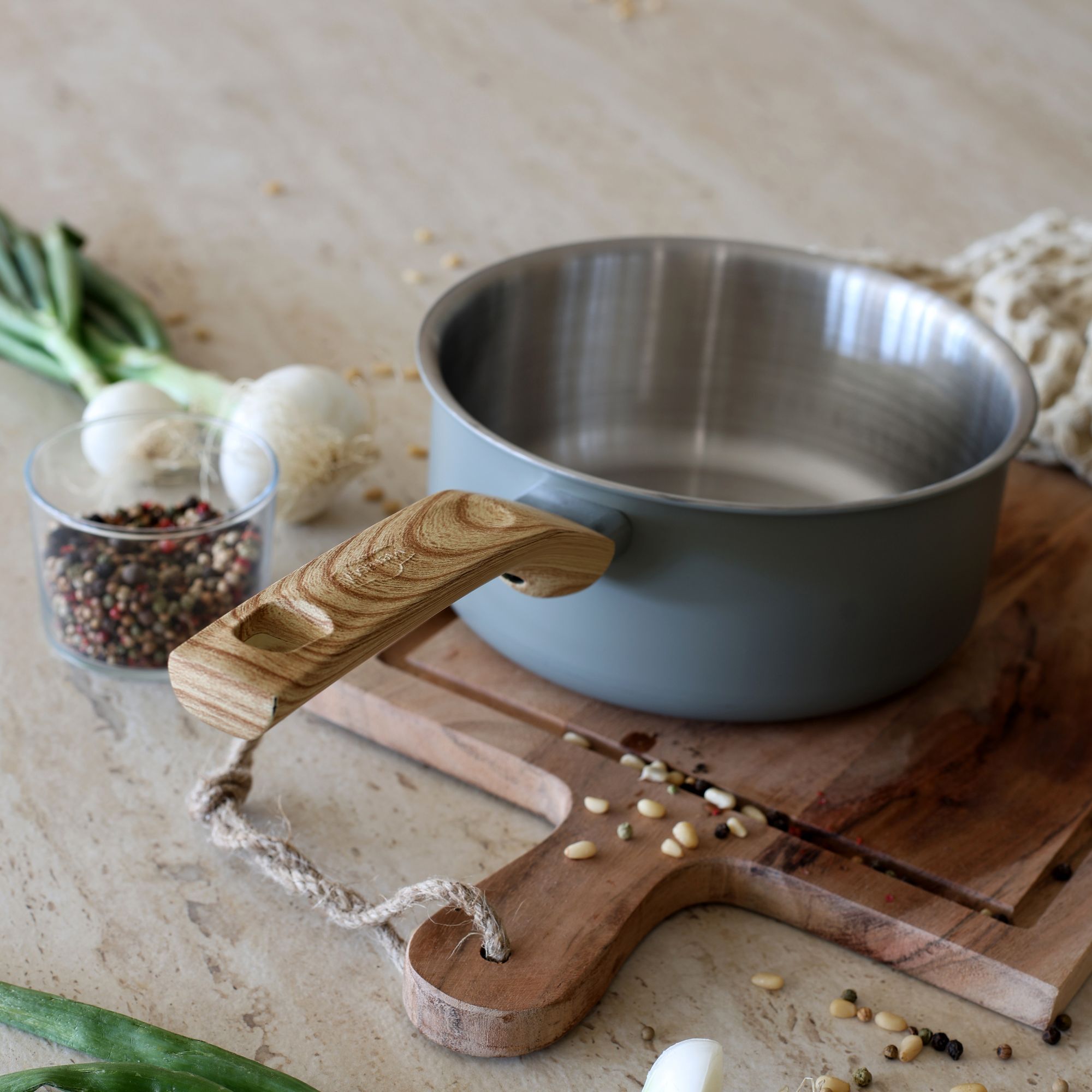 Lot de 3 casseroles en acier inoxydable - tous feux EASYNOX