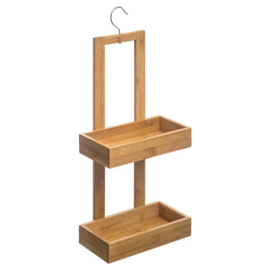 Organizador con 2 bandejas de ducha bambú