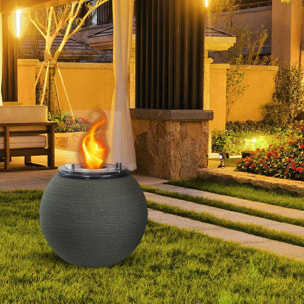 Botticelli - Camino a bioetanolo da terra, braciere da giardino Ø 40xH54 cm, colore verde