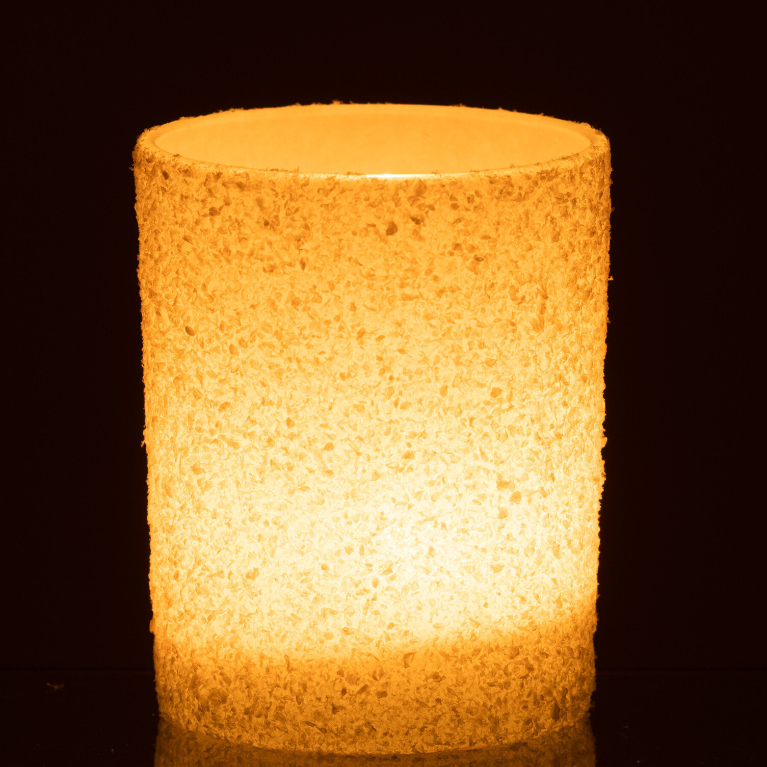 J-Line photophore Enneigé - verre - blanc - large