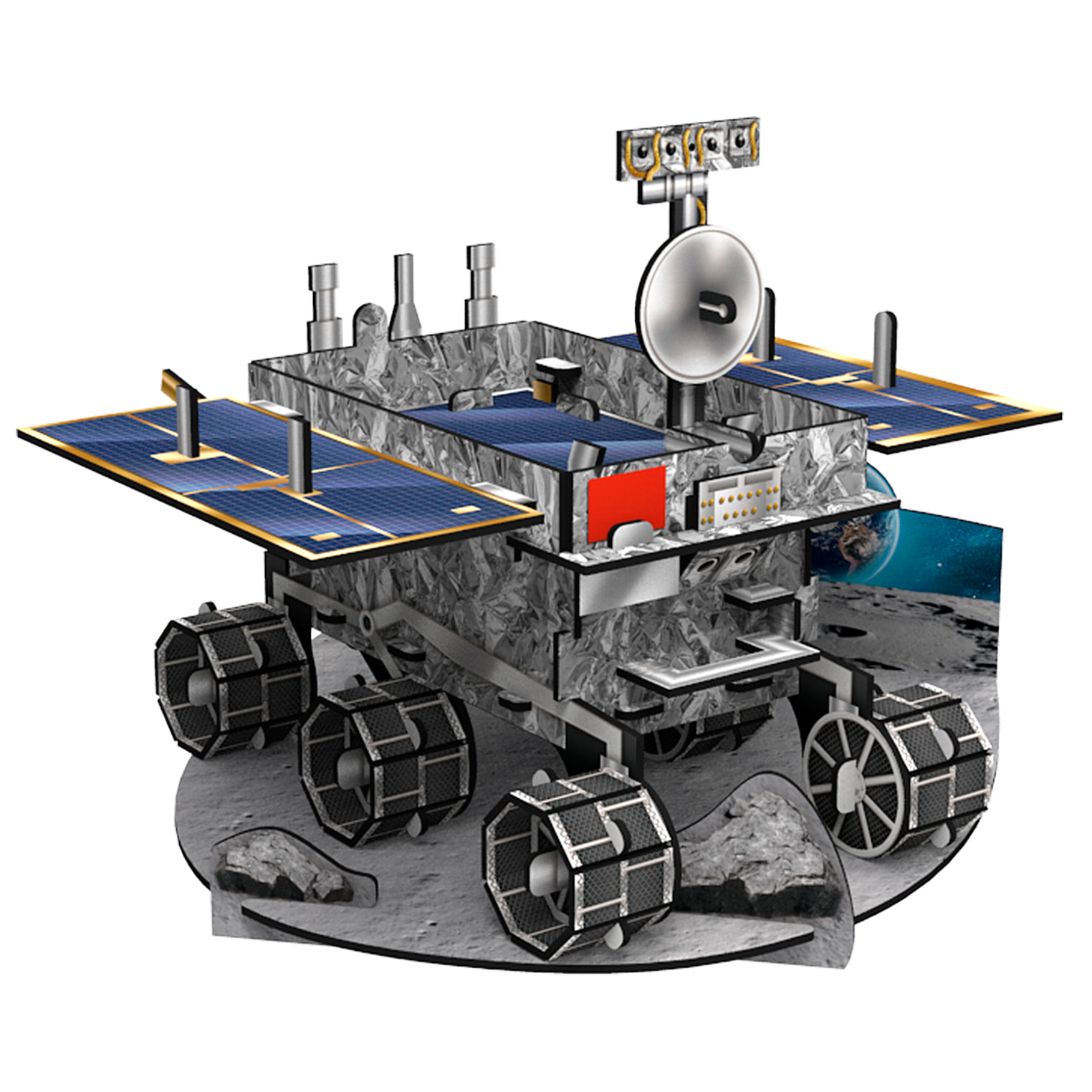 Puzzle 3D Jade Rabbit Lunar Rover 53 pezzi. 13,8x13,8x11,4 cm.