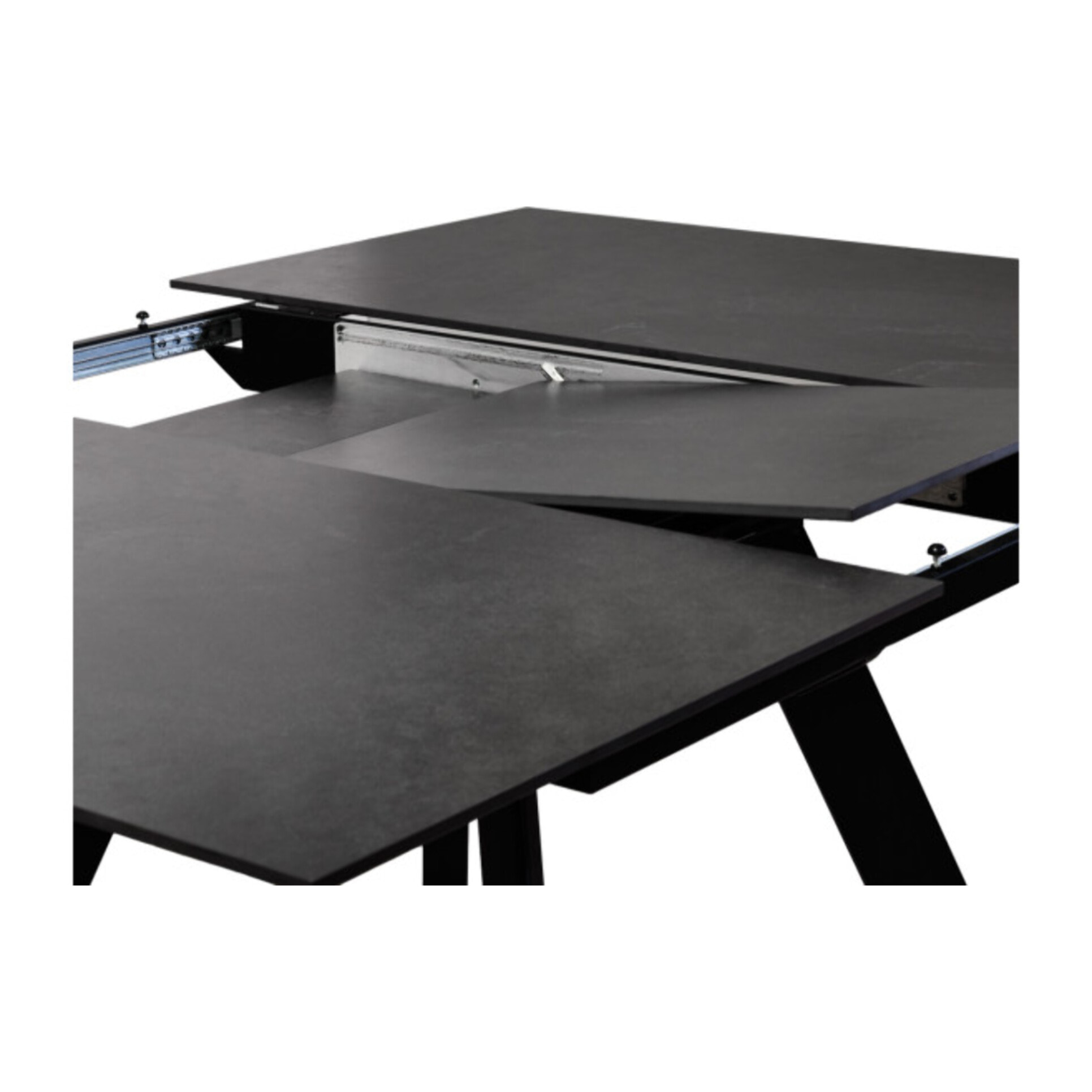Table carrée en céramique extensible 190x140cm gris - PATRA
