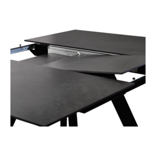 Table carrée en céramique extensible 190x140cm gris - PATRA