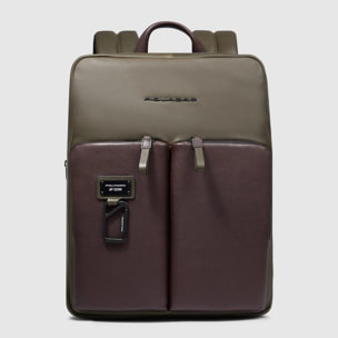 Piquadro Sac à dos mince pour ordinateur et iPad® avec protections antichoc et RFID, extensible