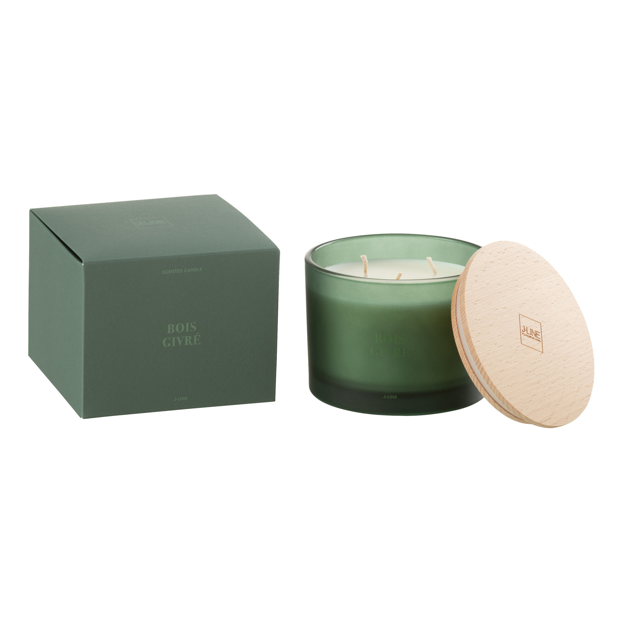 J-Line bougie parfumée Accords Essentiels - Bois Givré - vert - 28H