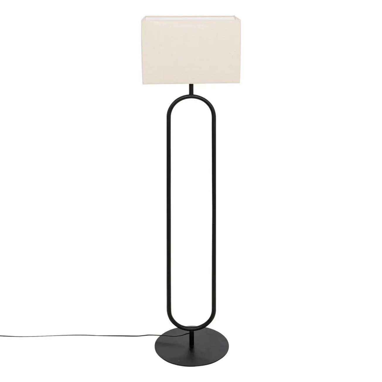 Lampadaire droit Alec noir H154cm