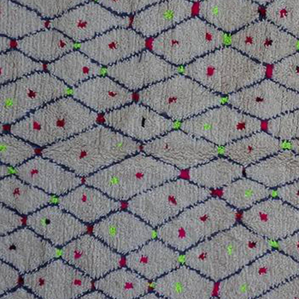 Authentique tapis berbère fait main en laine JELI