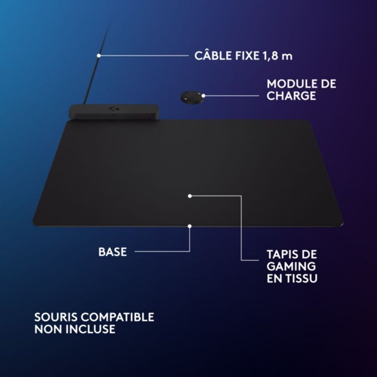 Tapis de souris LOGITECH POWERPLAY 2