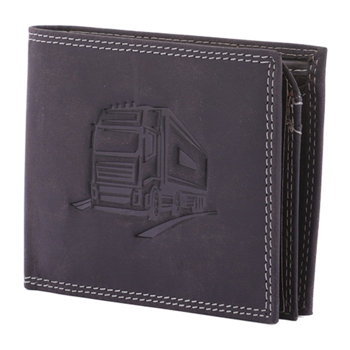 Portafoglio  da uomo In Vera pelle Made in Italy 9,5x12,5x2,5 cm