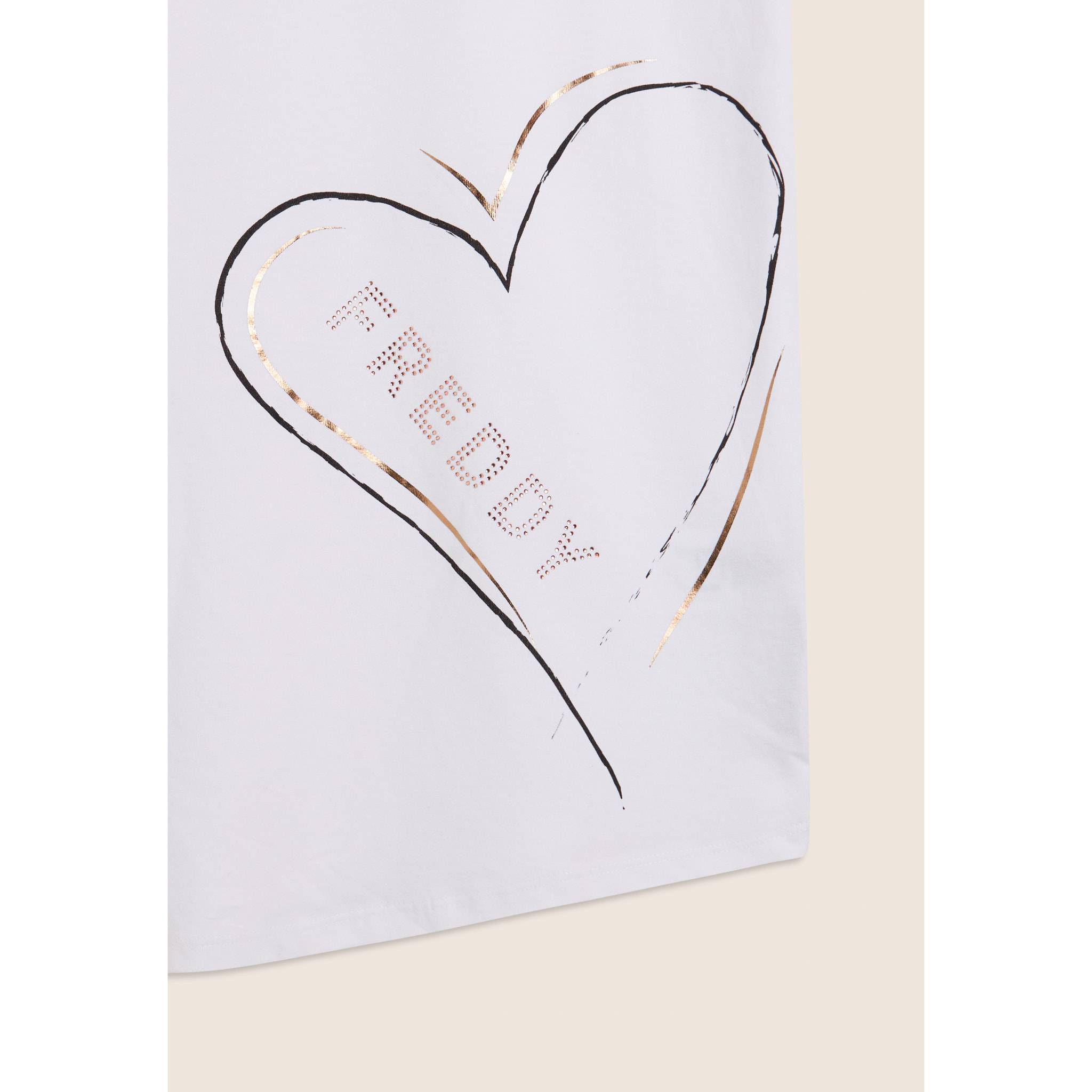 T-shirt reversibile con cuori e logo