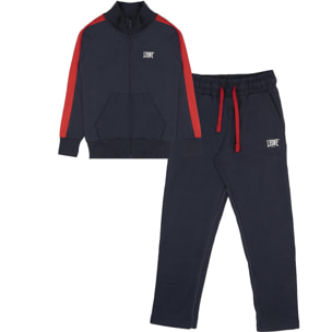 Tuta da bambino in cotone non garzato con colletto e zip Leone New Basic