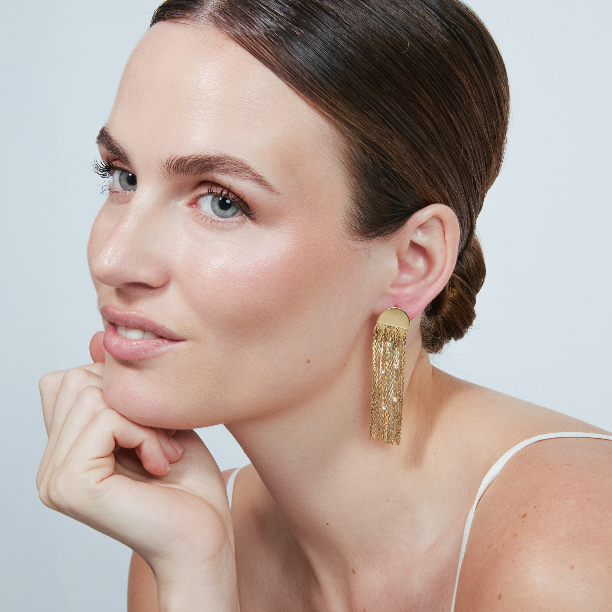 Pendientes acabado en oro amarillo de 18k
