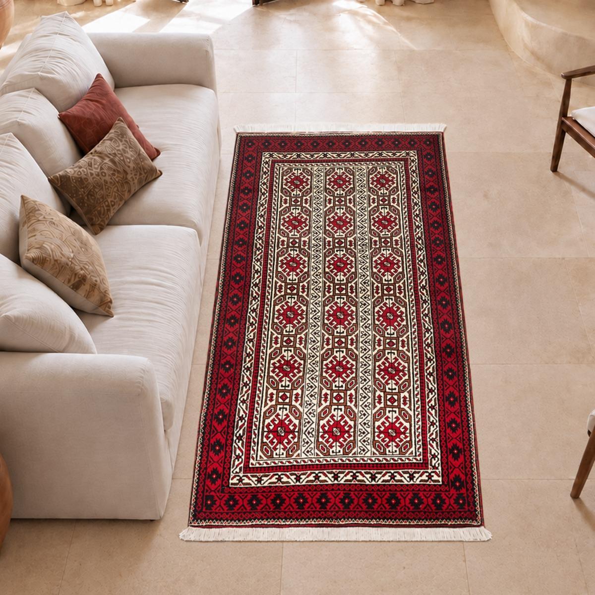 Tapis d'orient, motif oriental authentique, noué à la main, ARER