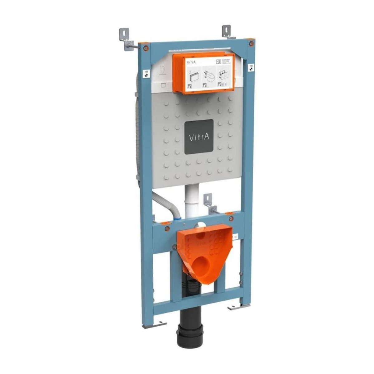 V12 bâti-support sol-mur pour WC suspendu, double chasse 3/6L, pour cloison légère ou mur porteur (762-5800-01)
