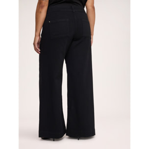 Fiorella Rubino - Jeans Wide Leg lavaggio black - Nero