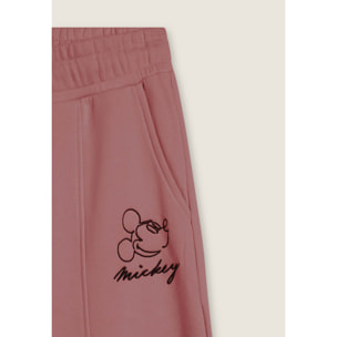 Pantaloni wide leg da donna con ricamo Mickey