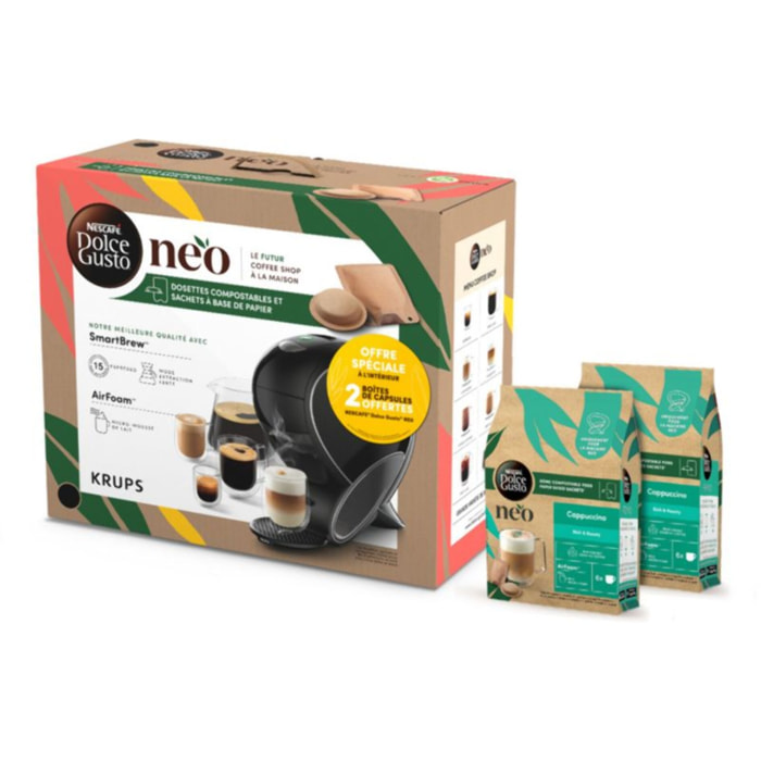 Dolce Gusto KRUPS YY5496FD Coffret NEO noire avec 2 boites