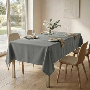 Tovaglia ajour in cotone - GRIGIO SCURO