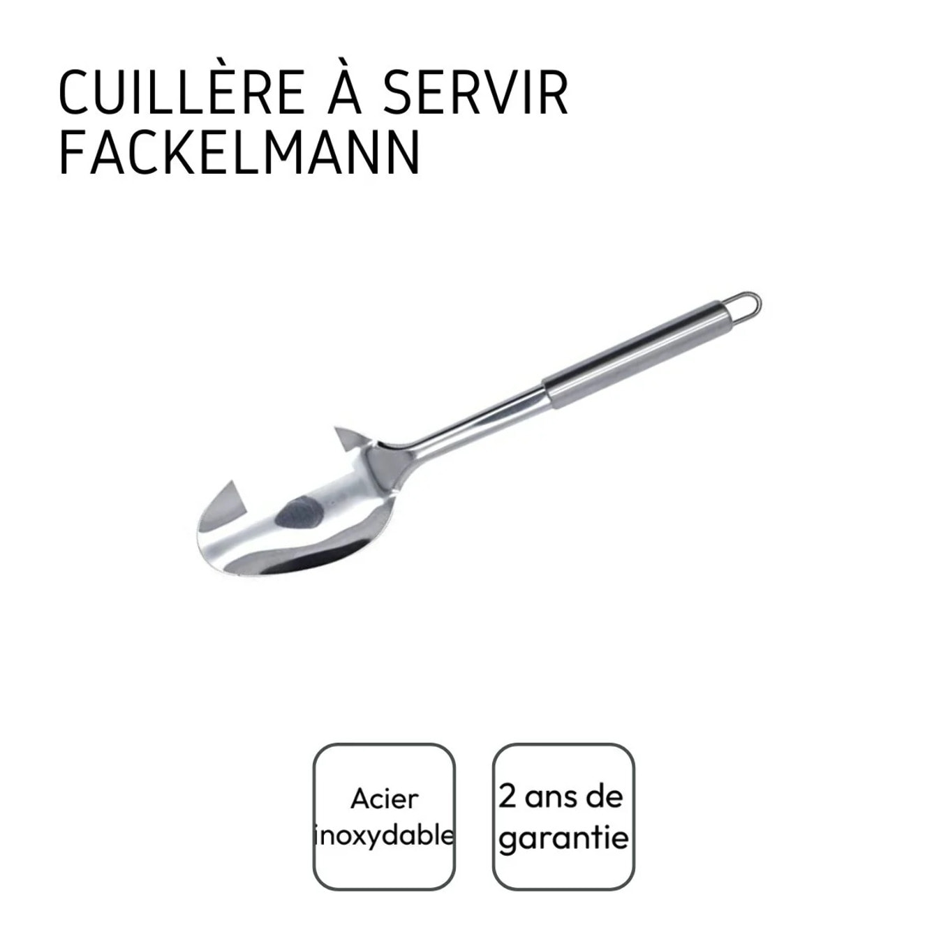 Set de 2 ustensiles de cuisine cuillère de service et cuillère de cuisine Fackelmann Elemental