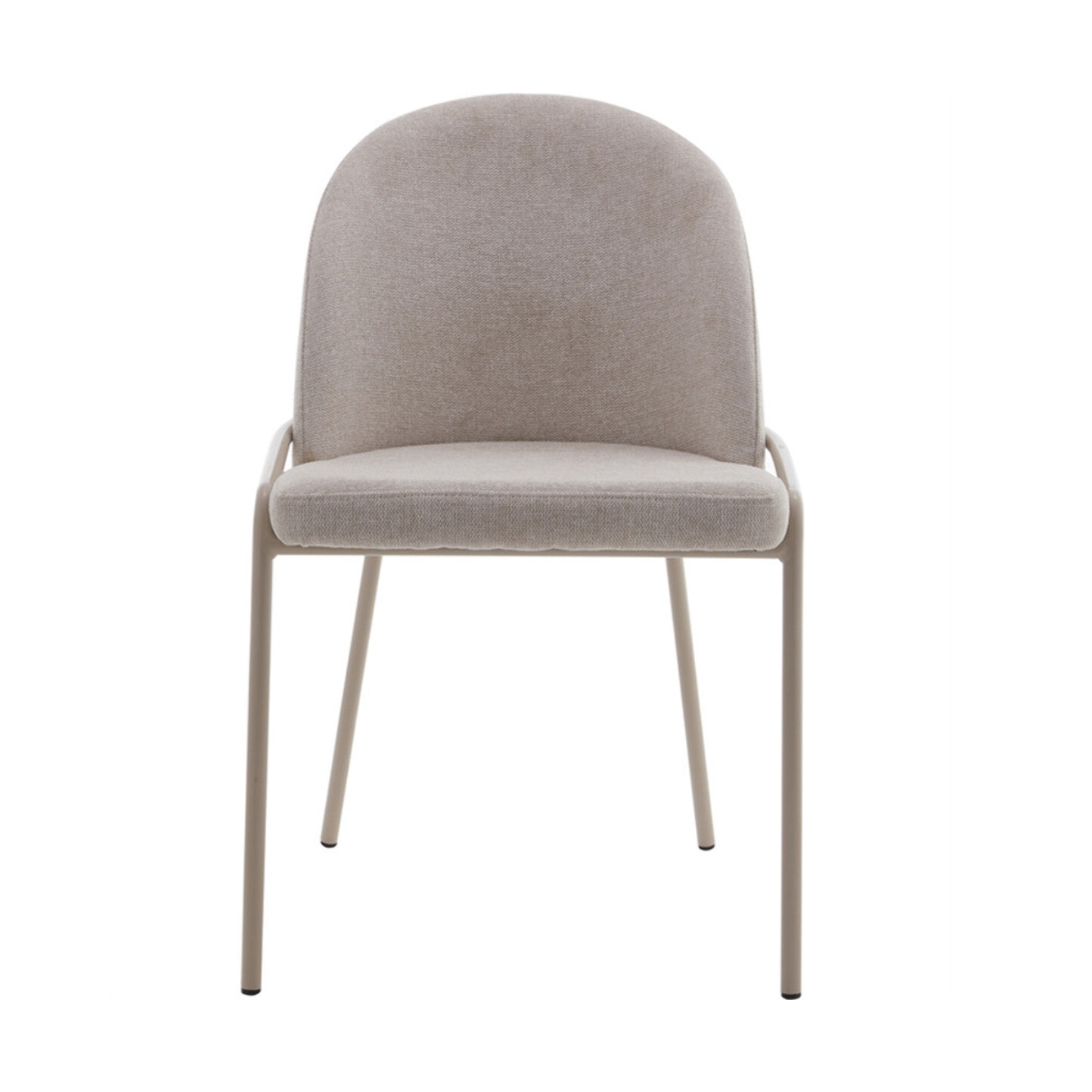 Imelda - lot de 4 chaises - en tissu - beige - Beige