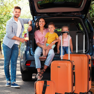 Juego De Maletas Rígidas Abs Itaca Sevron Mandarina