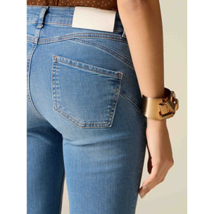 Oltre - Jeans regular cropped - Azzurro