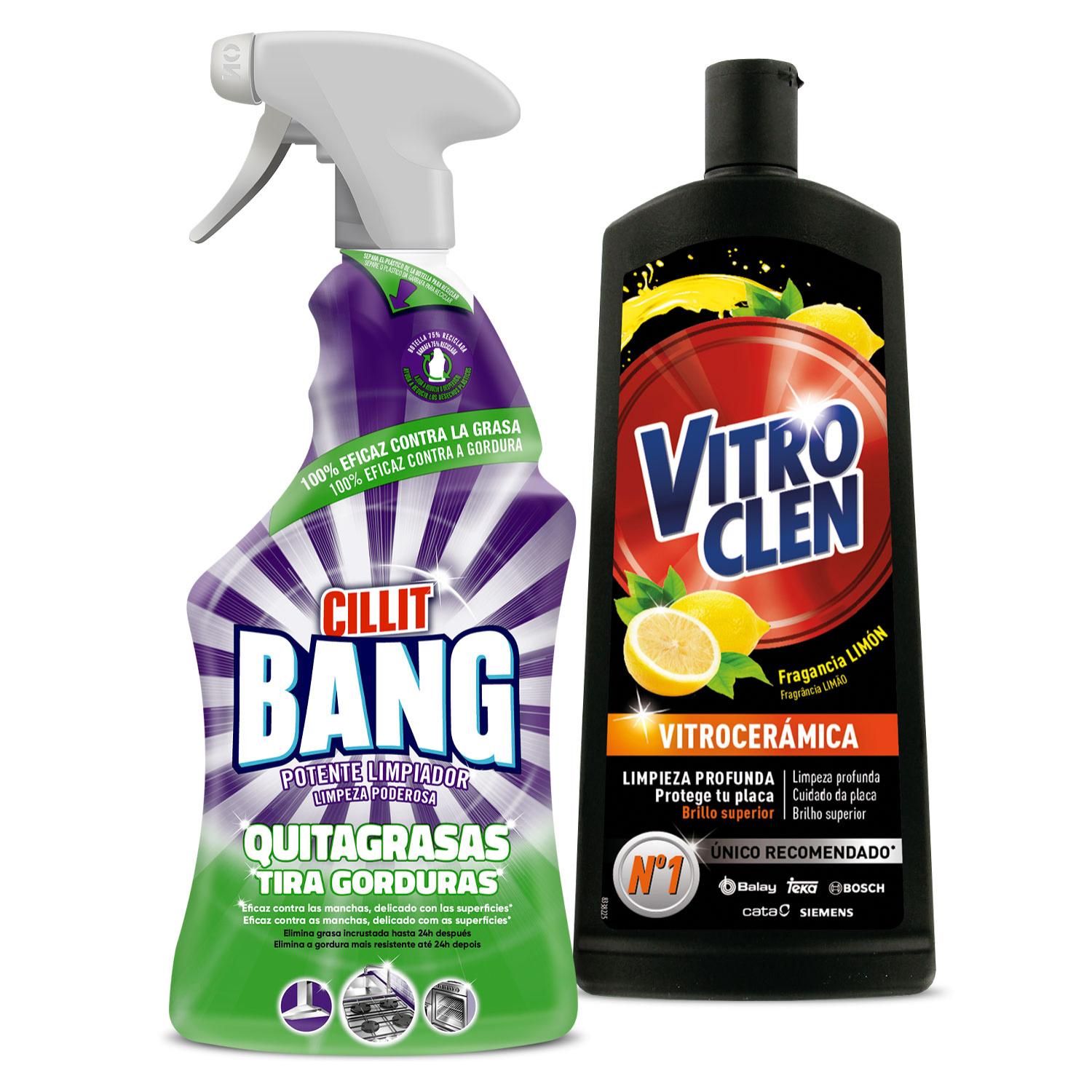 PACK CILLIT BANG QUITAGRASAS 750ML + VITROCLEN LIMON 450ML