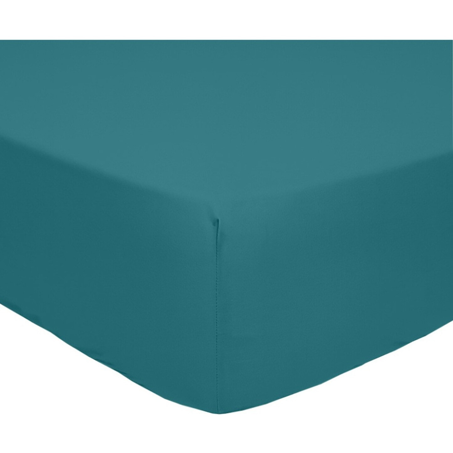 Drap housse 100% percale de coton 80fils_emeraude