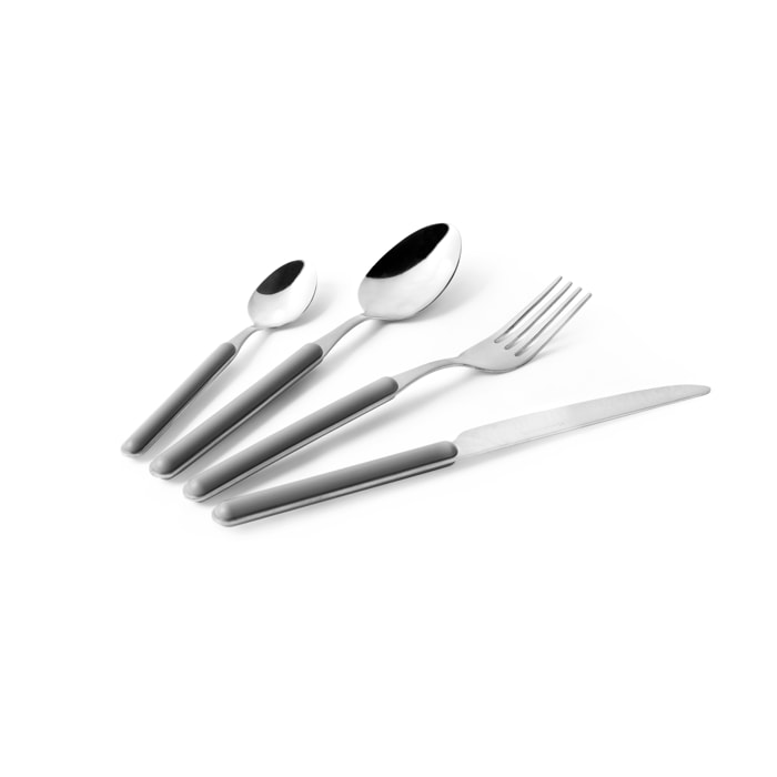 Set 24 posate Excelsa Eclipse, acciaio inox grgio