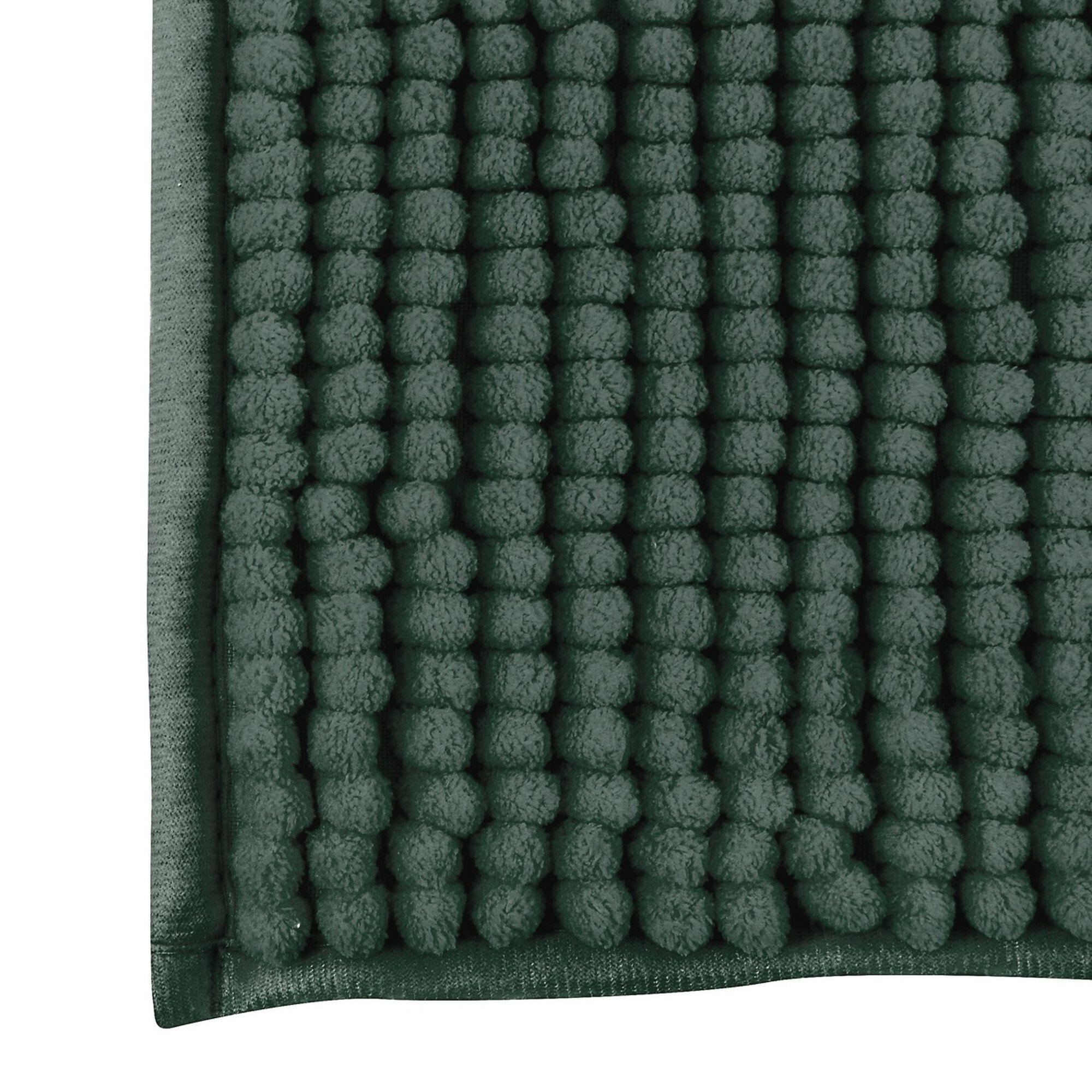 Alfombra de baño 'Oruga' en microfibra, en color verde oscuro, dimensiones 40x60 cm