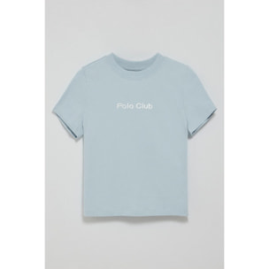 Maglietta Diamond blu chiaro con print foil Polo Club
