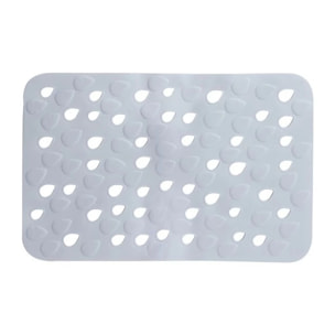 Tapis Fond de baignoire PVC DROPS 53x35cm Gris Spirella