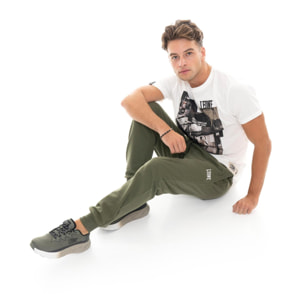 Pantalone sportivo invernale uomo con polsino al fondo Leone 1947 Color Block