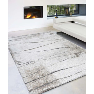 Tappeto Stile Moderno Grigio Crema