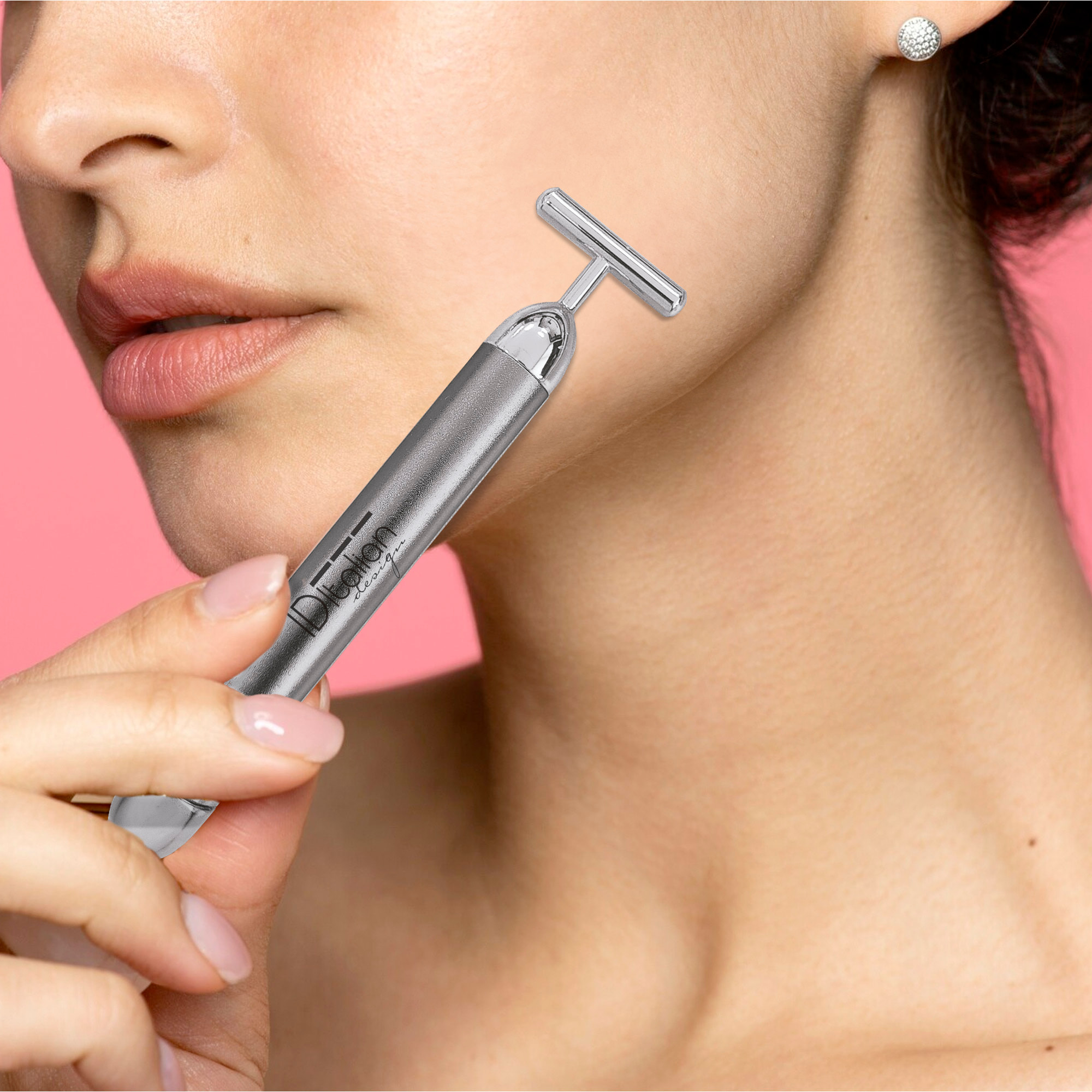 Vibralift Bar Masseur Facial - Gris - Batterie: 1x 1,5 V AA