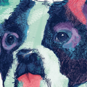 Affiche Ulysses Bouledogue français Affiche sous cadre noir