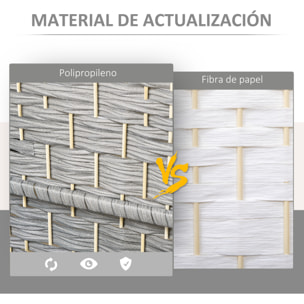 Separador de Ambientes de 4 Paneles Biombo Plegable 180x180 cm Pantalla de Privacidad de Polipropileno para Oficina Dormitorio Gris Mixto