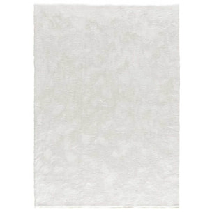 ROMA Alfombra lisa de pelo alto blanco, varias medidas disponibles