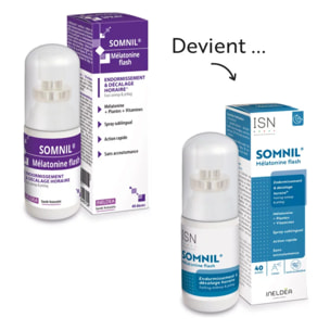 ISN - Somnil® Mélatonine Flash - Mélatonine, Vitamine & Mélisse - Favorise Endormissement & Qualité du Sommeil - Réduit fatigue et décalage horaire - Flacon Spray 20ml