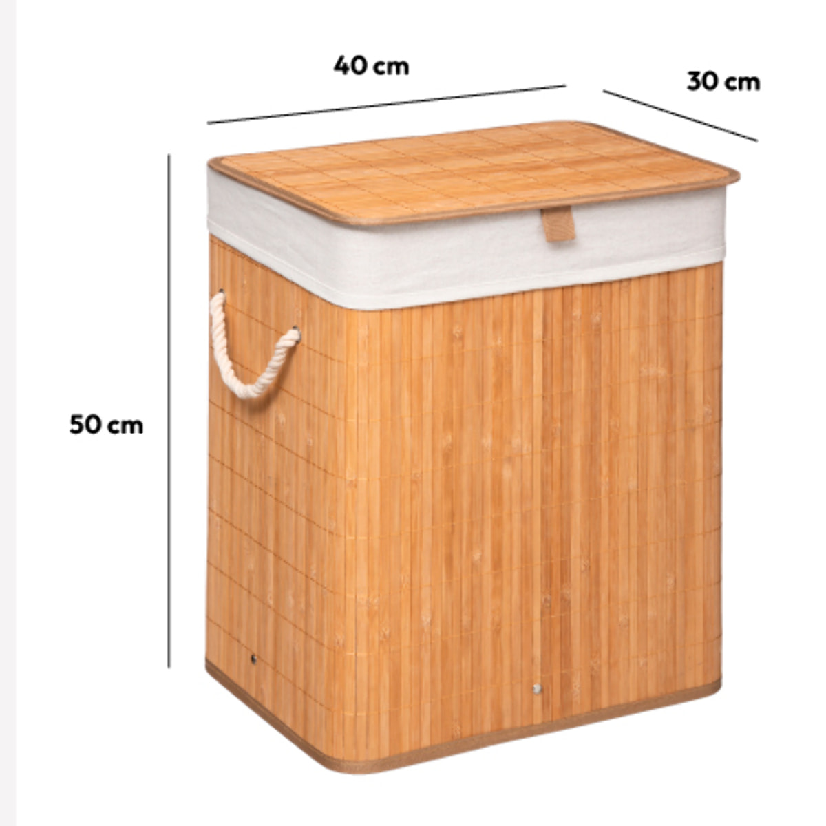 Panier à linge 60L - Bambou Noir