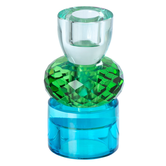 J-Line chandelier - verre - vert émeraude/bleu azur