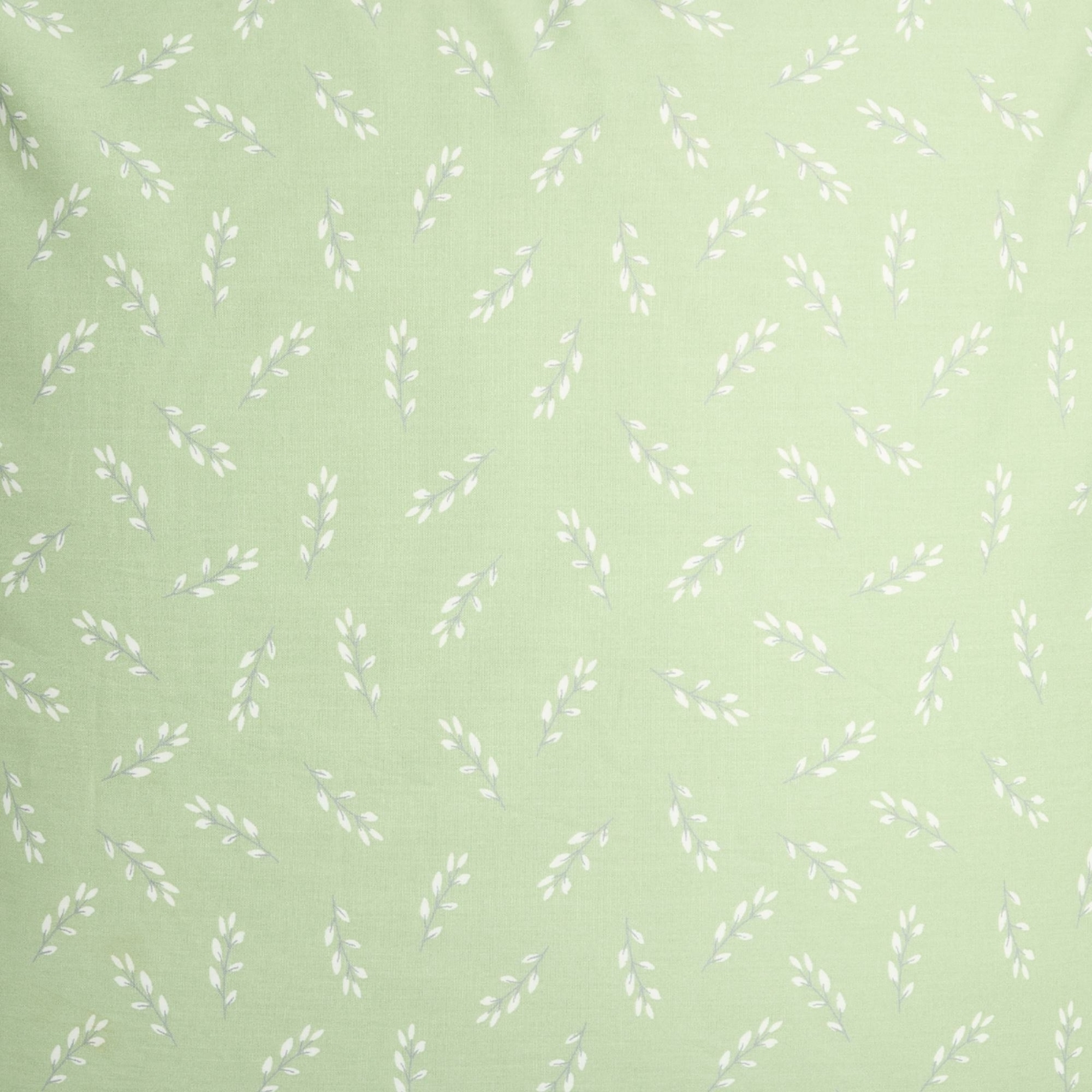 Funda cojín algodón hojas Fel color verde