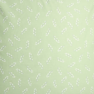 Funda cojín algodón hojas Fel color verde