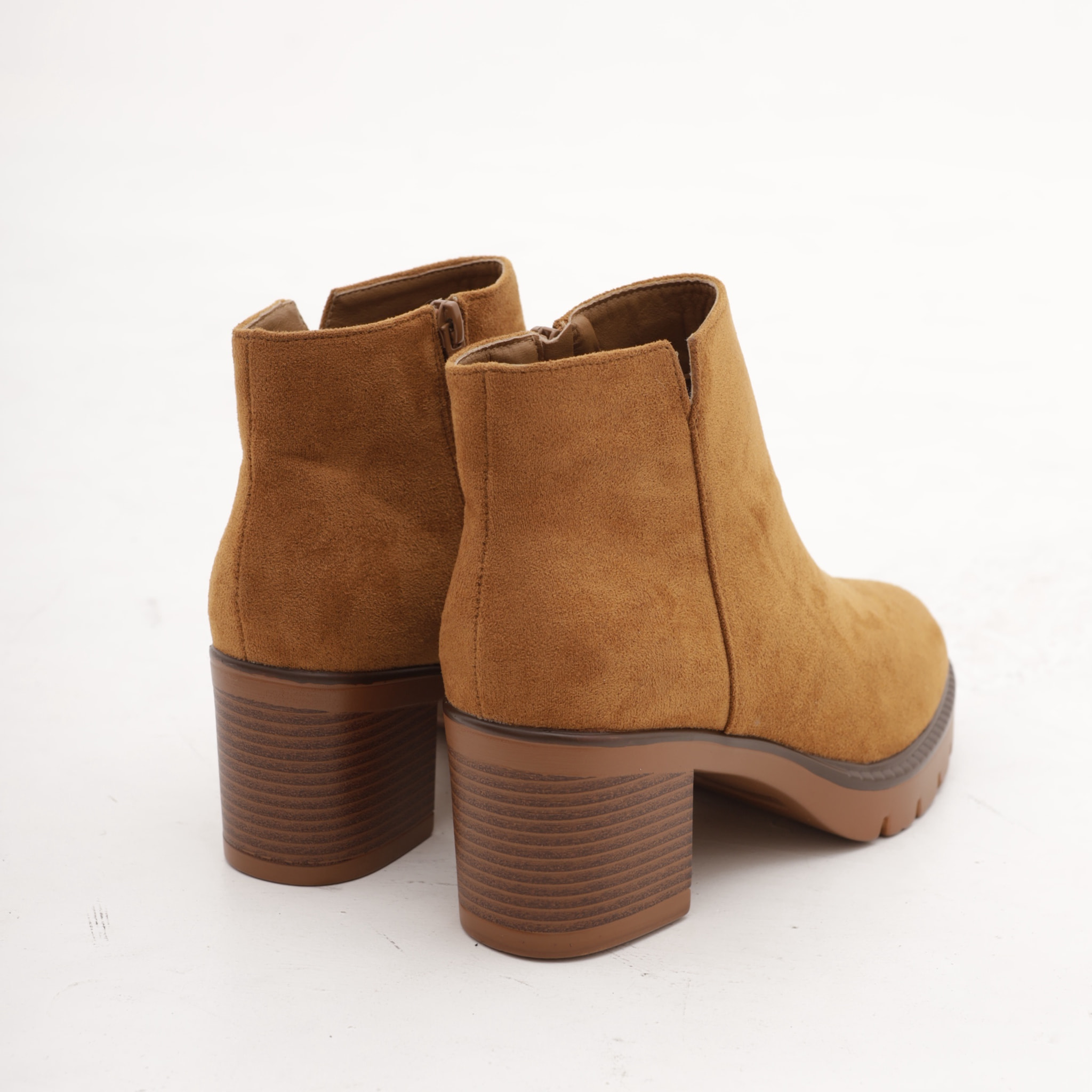 STIVALETTO BASSO LISCIO MARRONE