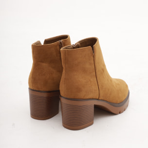 STIVALETTO BASSO LISCIO MARRONE